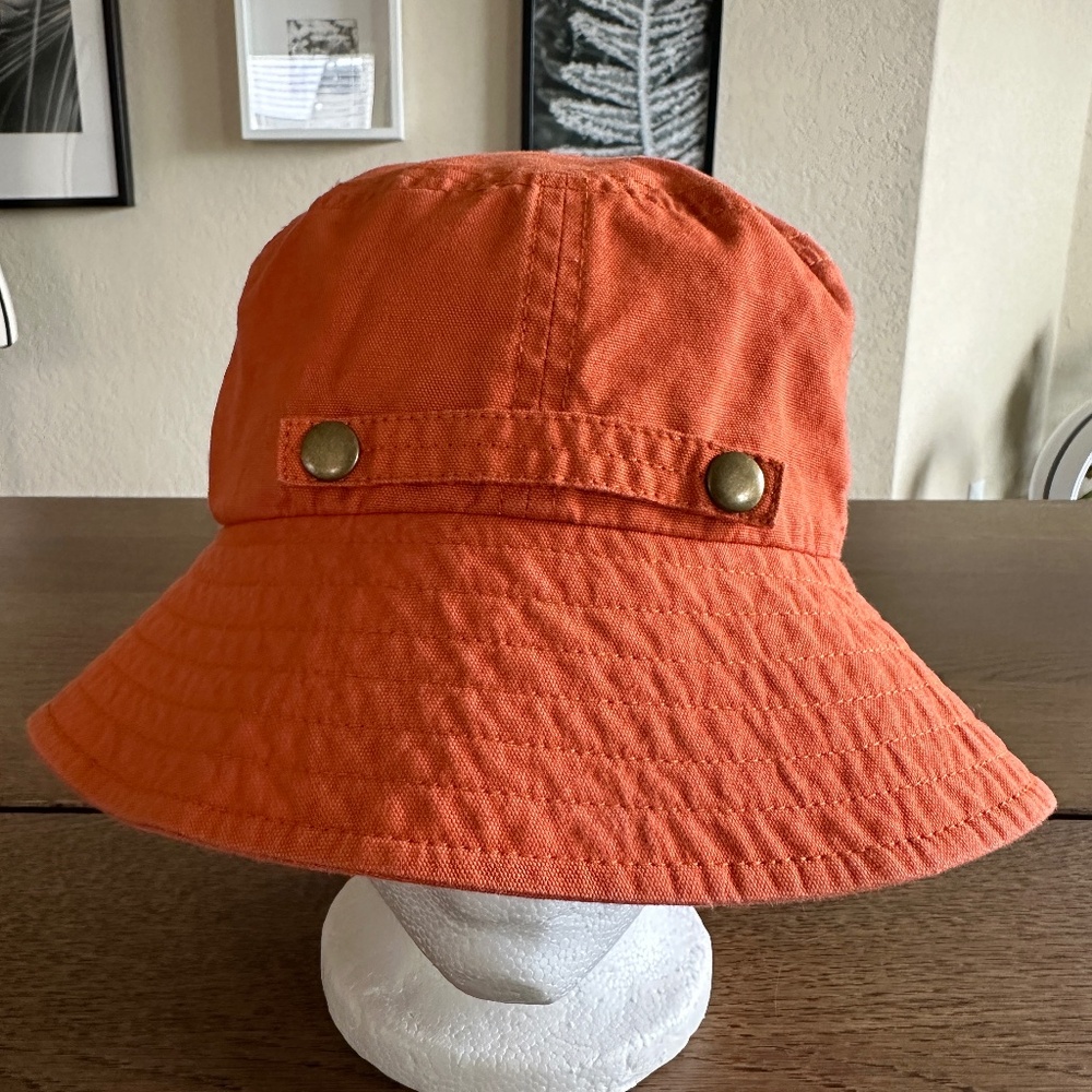 UNIQLO Cotton Bucket Hat Orange Size S/M